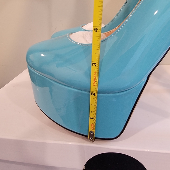 Elegant Blue Platform High Heels - Picture 5 of 12